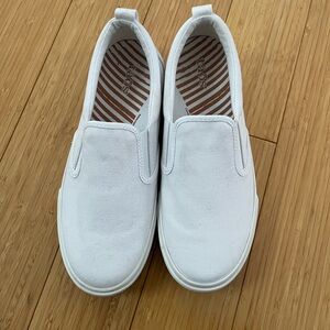 Taos Footwear White Slip-On Sneakers